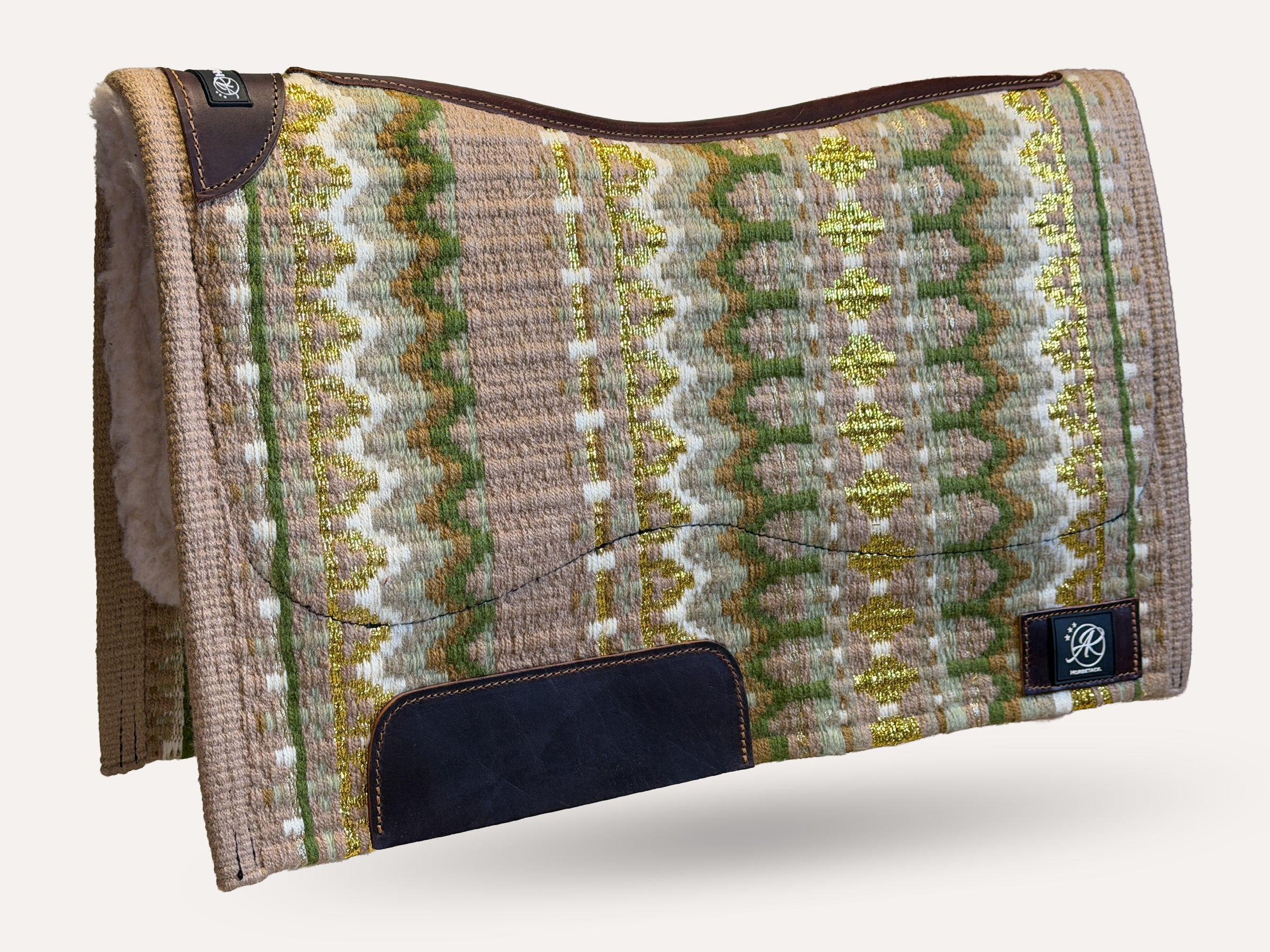 2in1 Show pad | Show Western | Beige & Green