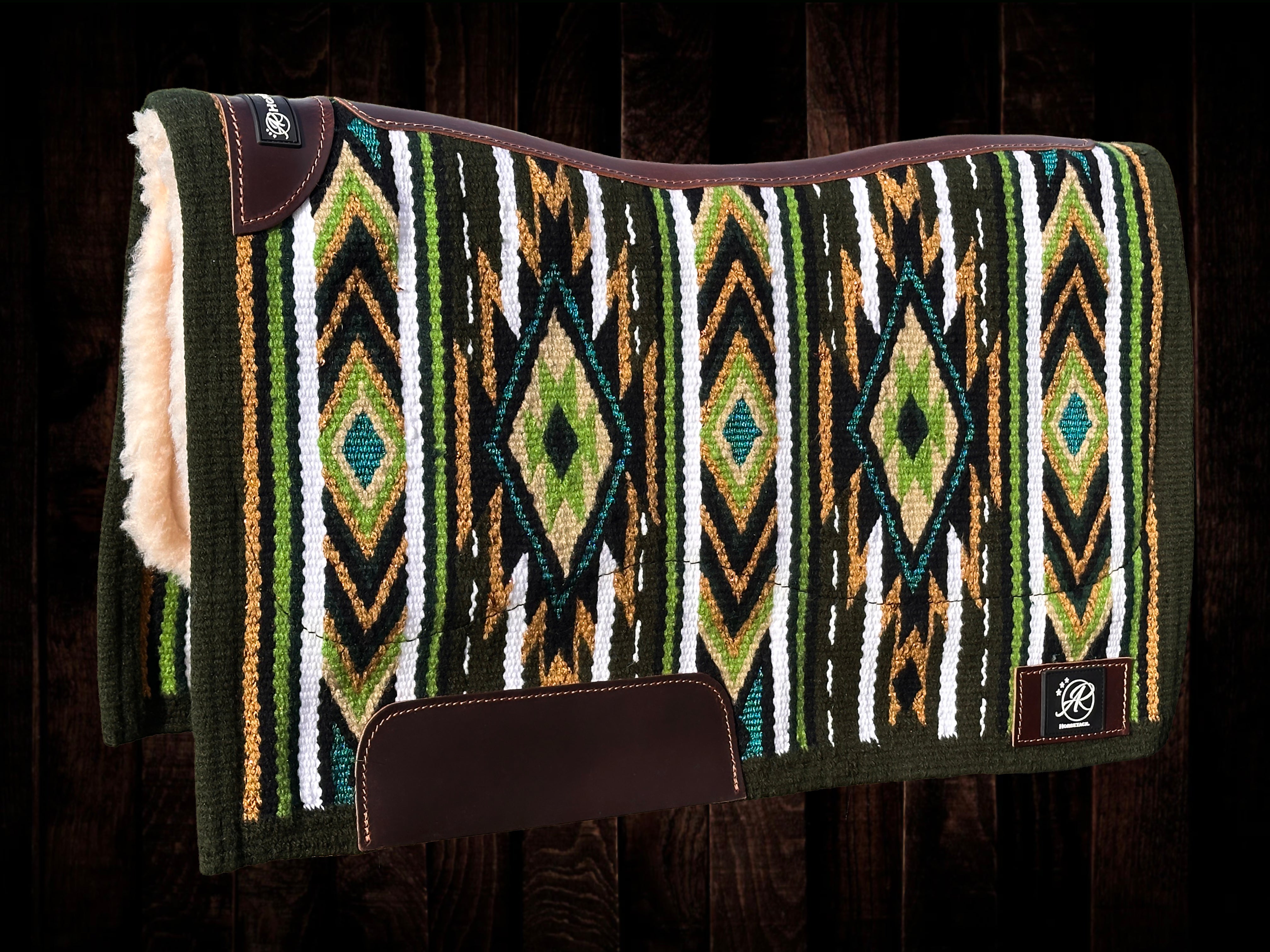 2in1 Show Pad | Ranch weave western | Forest green petrol