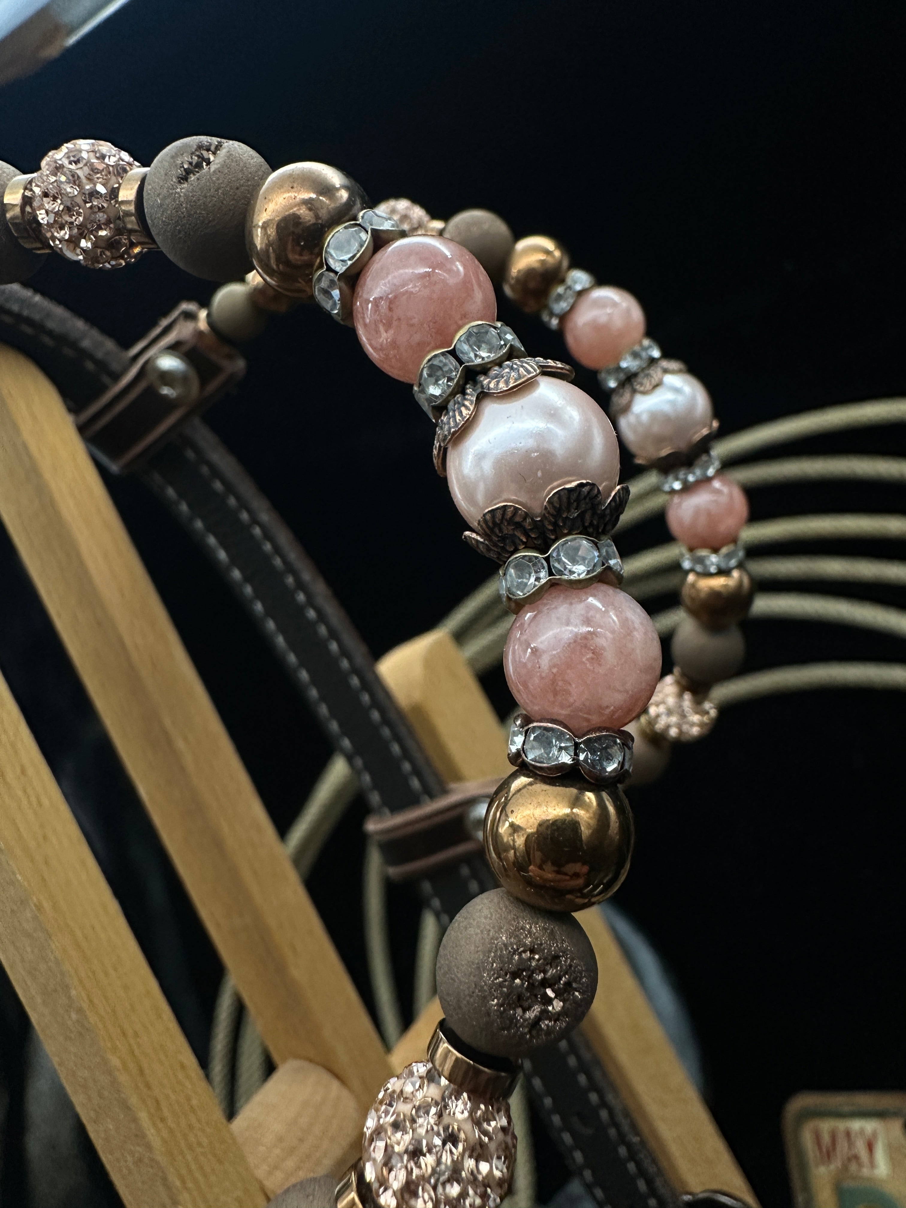 Premium | Light Peach & Copper| Dark Chestnut western Hoofdstel