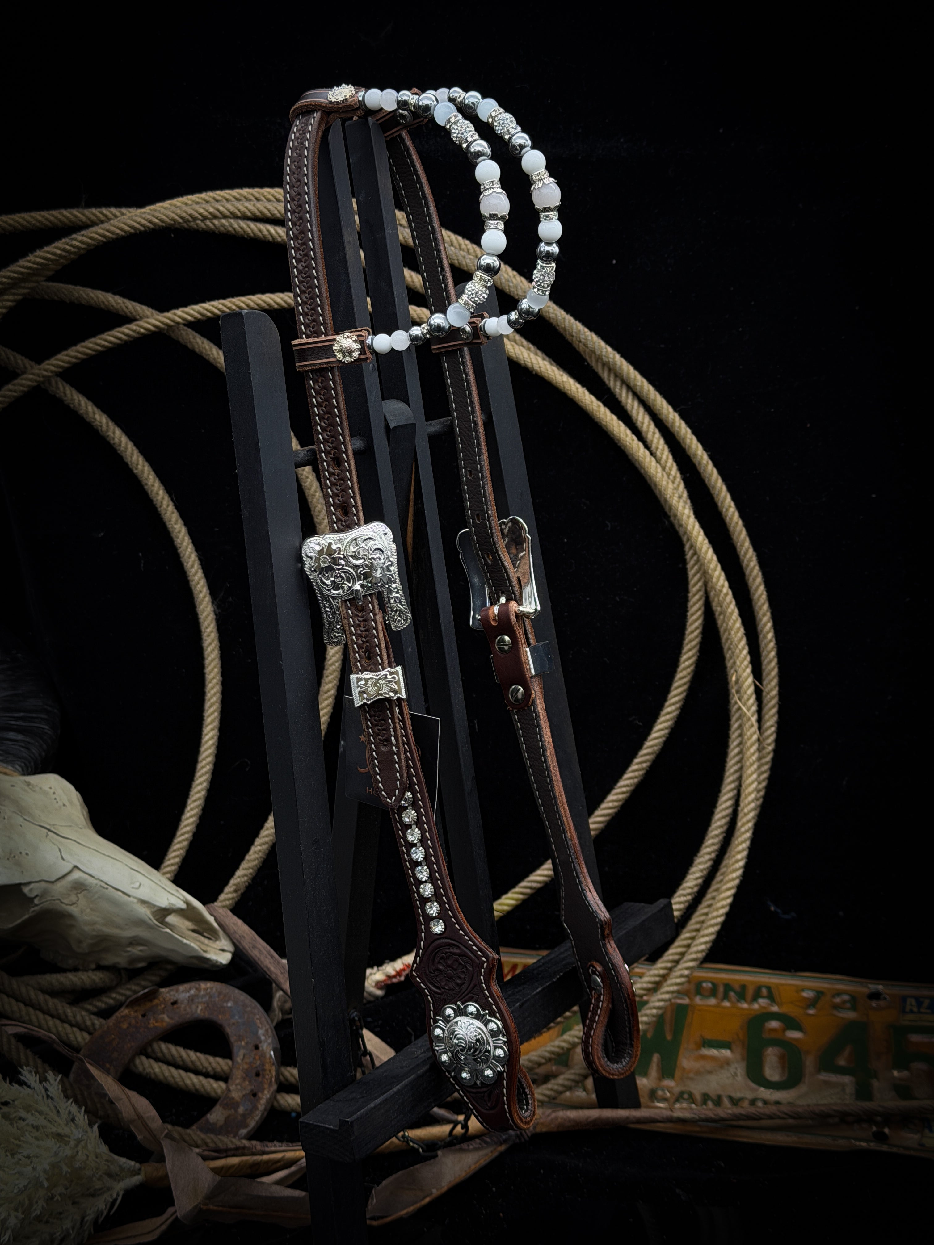 Premium | Westernhoofdstel | Silver Shine