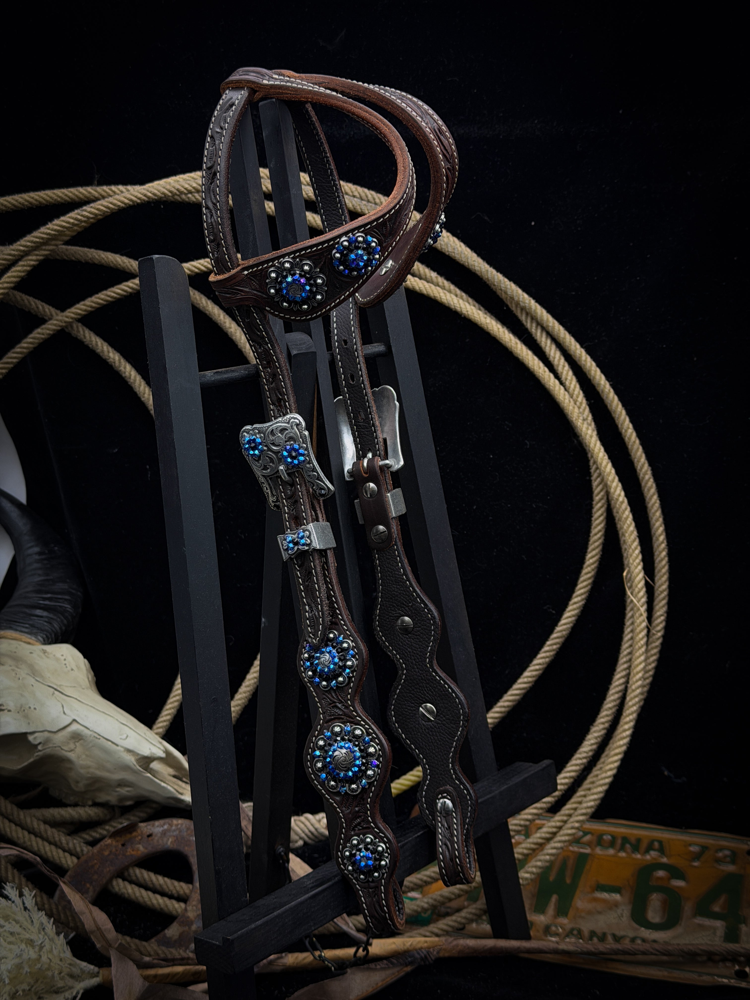 Premium | Westernhoofdstel | Blue Steel Rebel