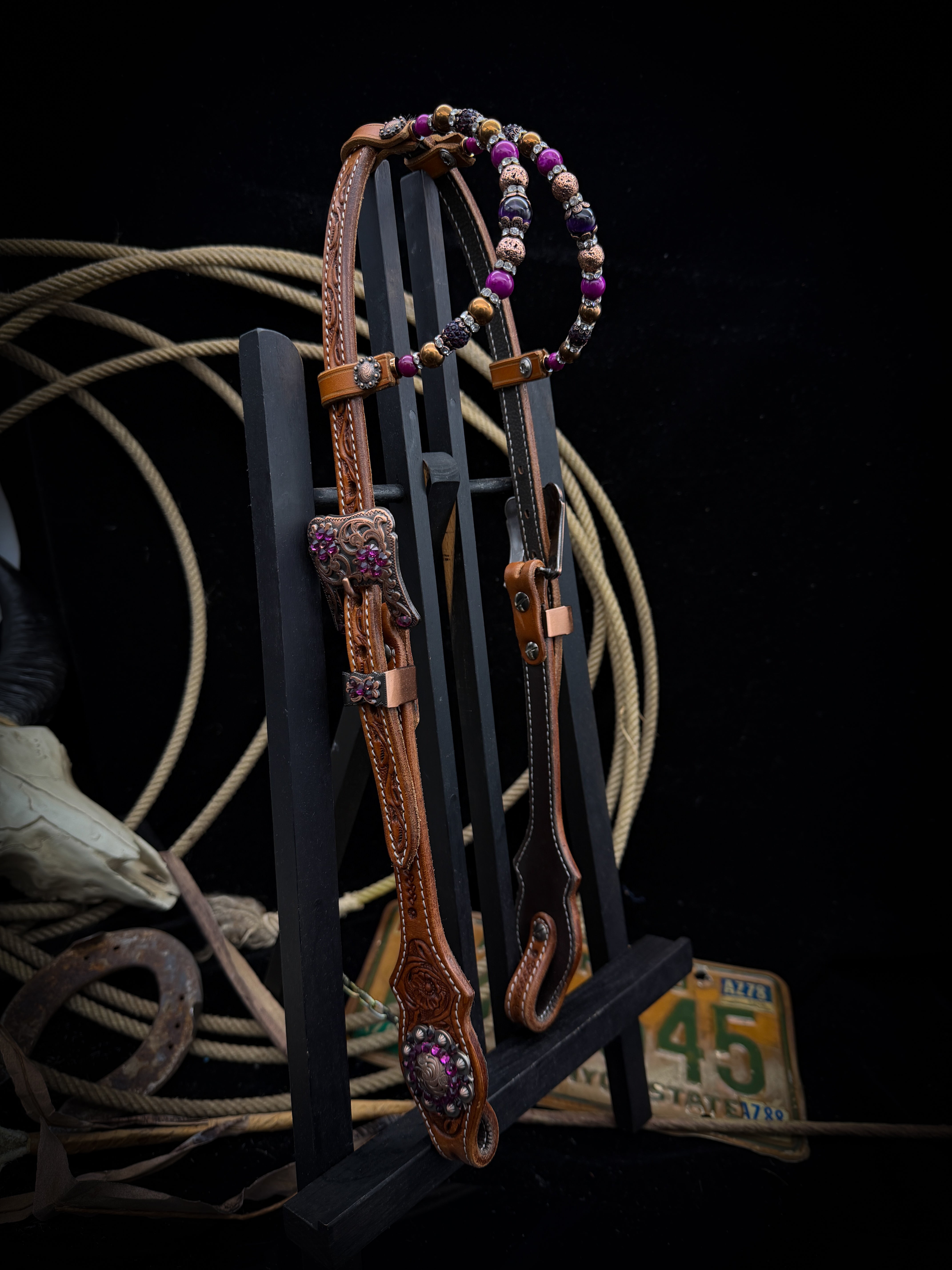 Premium | Westernhoofdstel | Desert Plum Shine