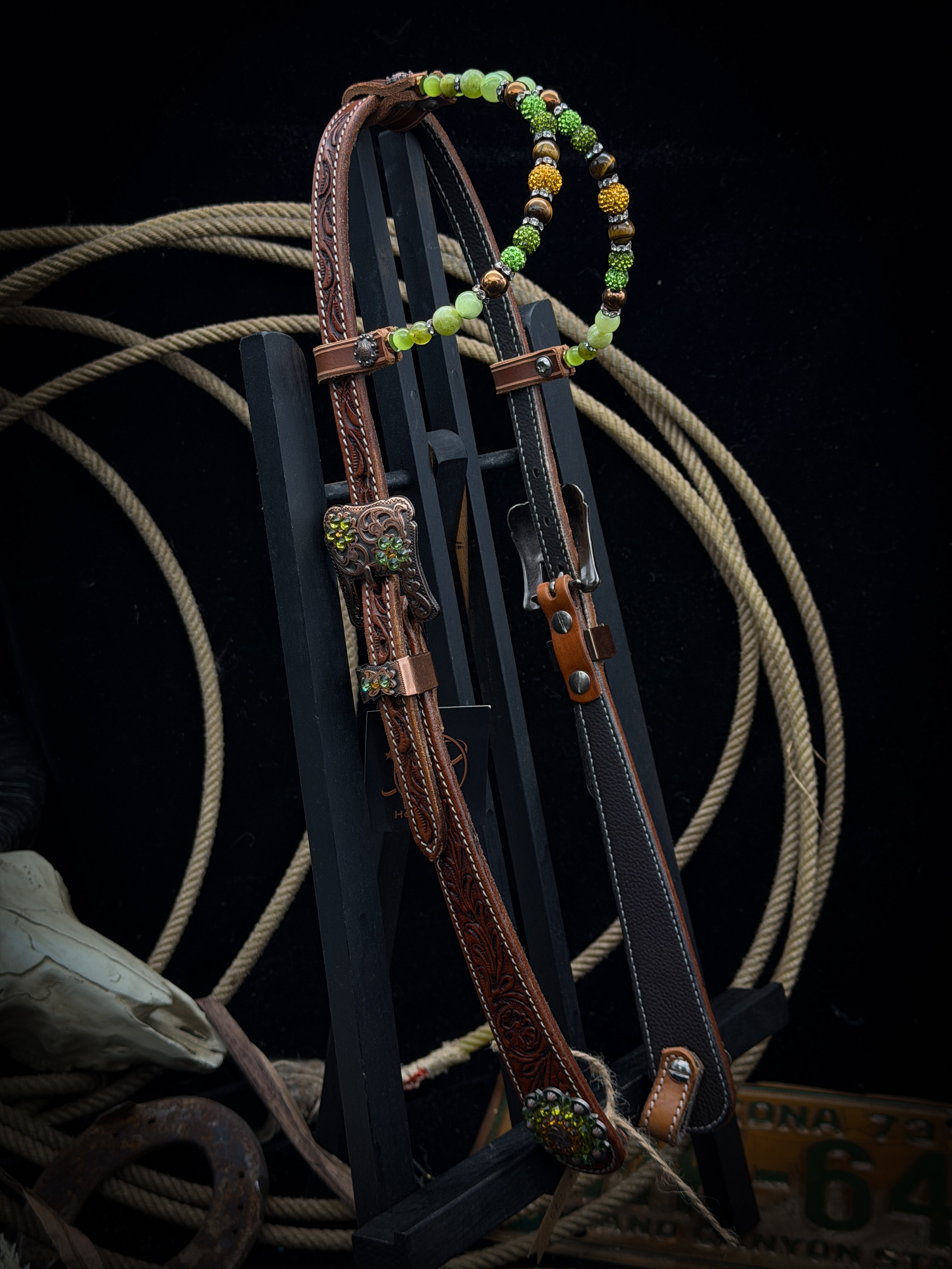 Premium | Westernhoofdstel | Green Ember Drift