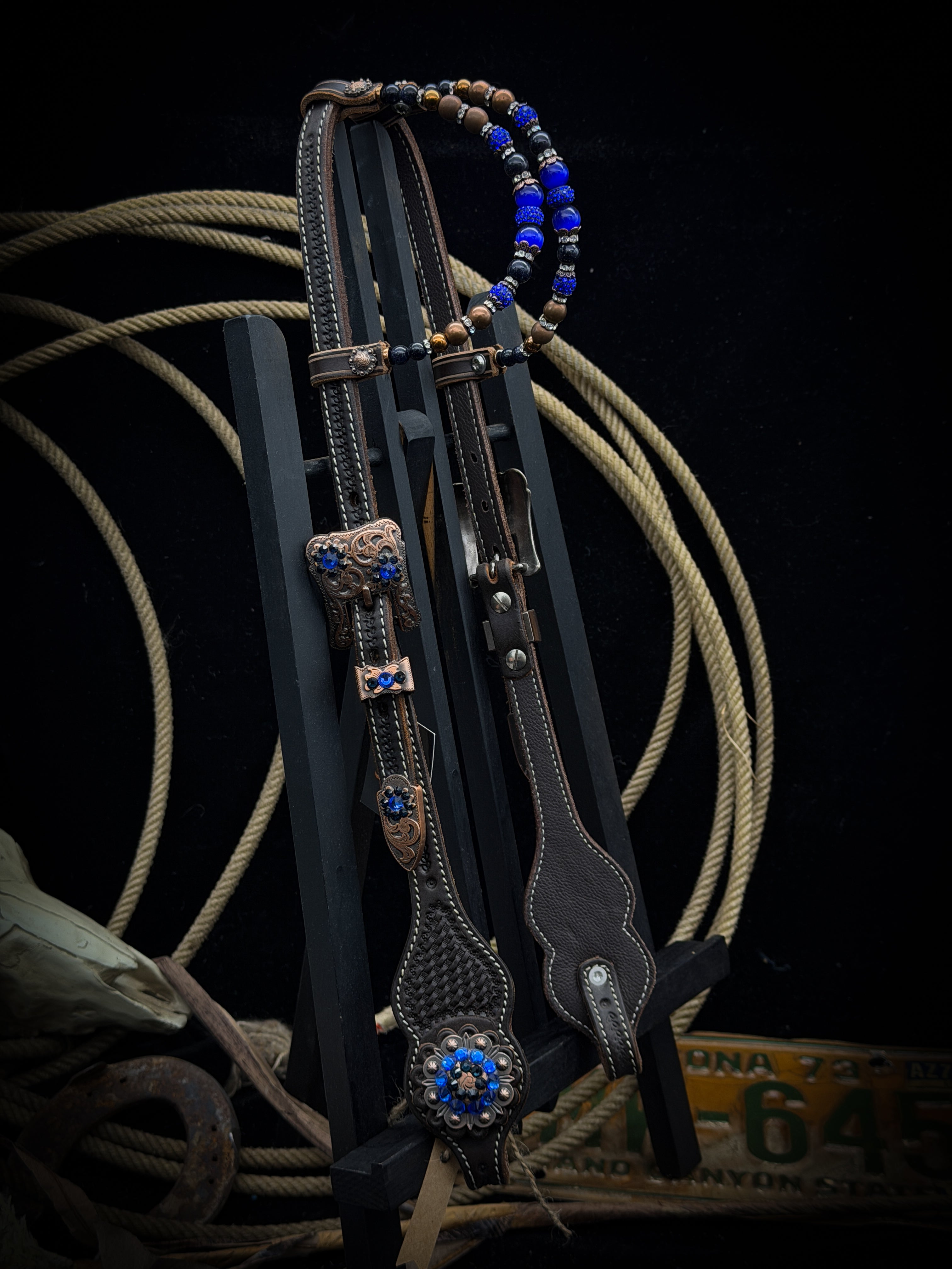 Premium | Westernhoofdstel | Blue Ember Steel