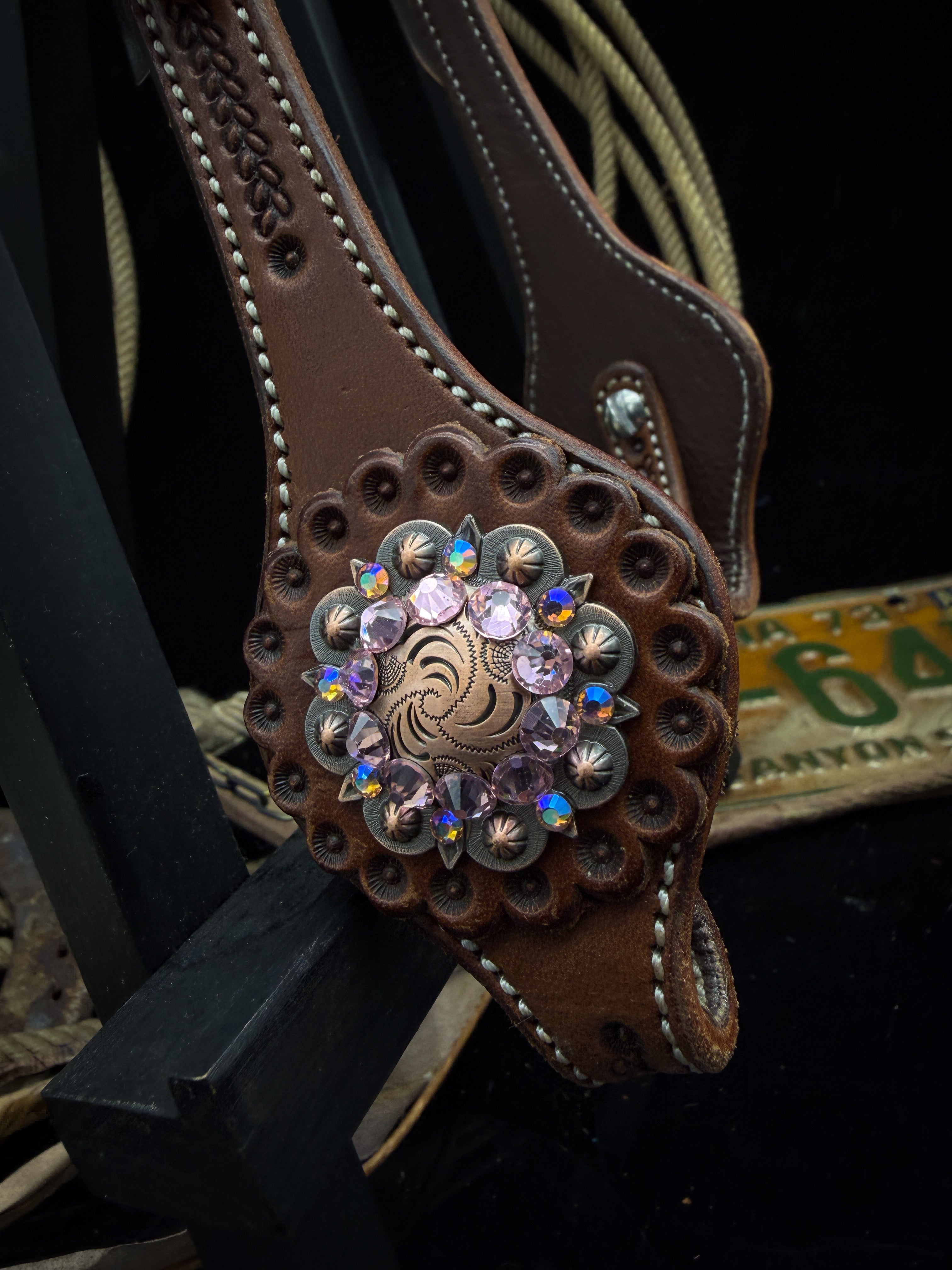Premium | Rosewood Glow | Dark Chestnut Western Bridle