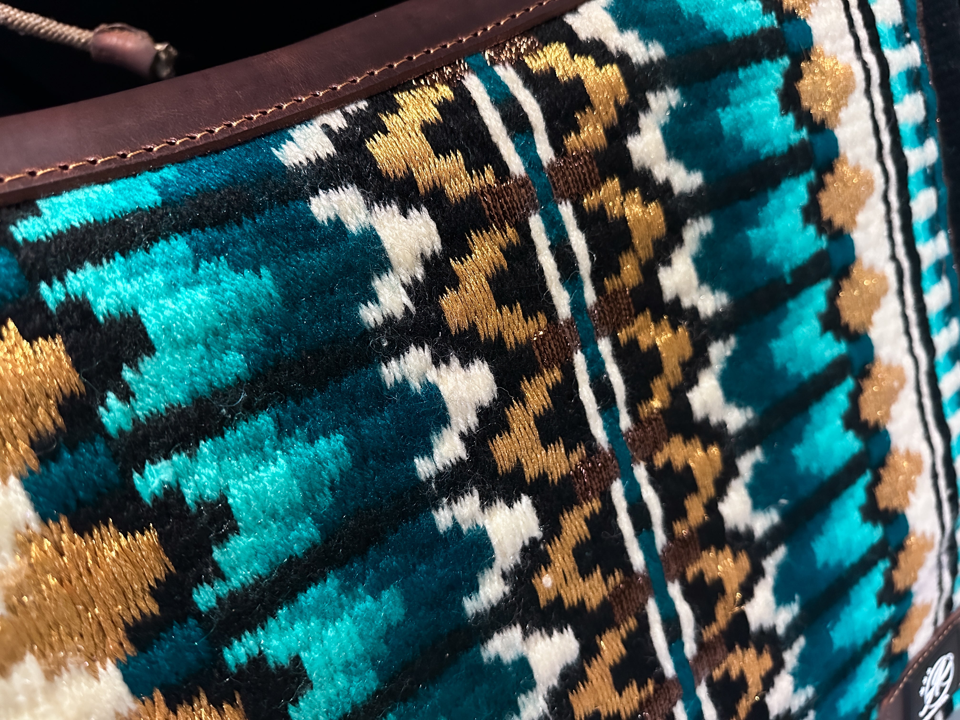 2in1 Show Pad | Show weave western | Petrol & Gold