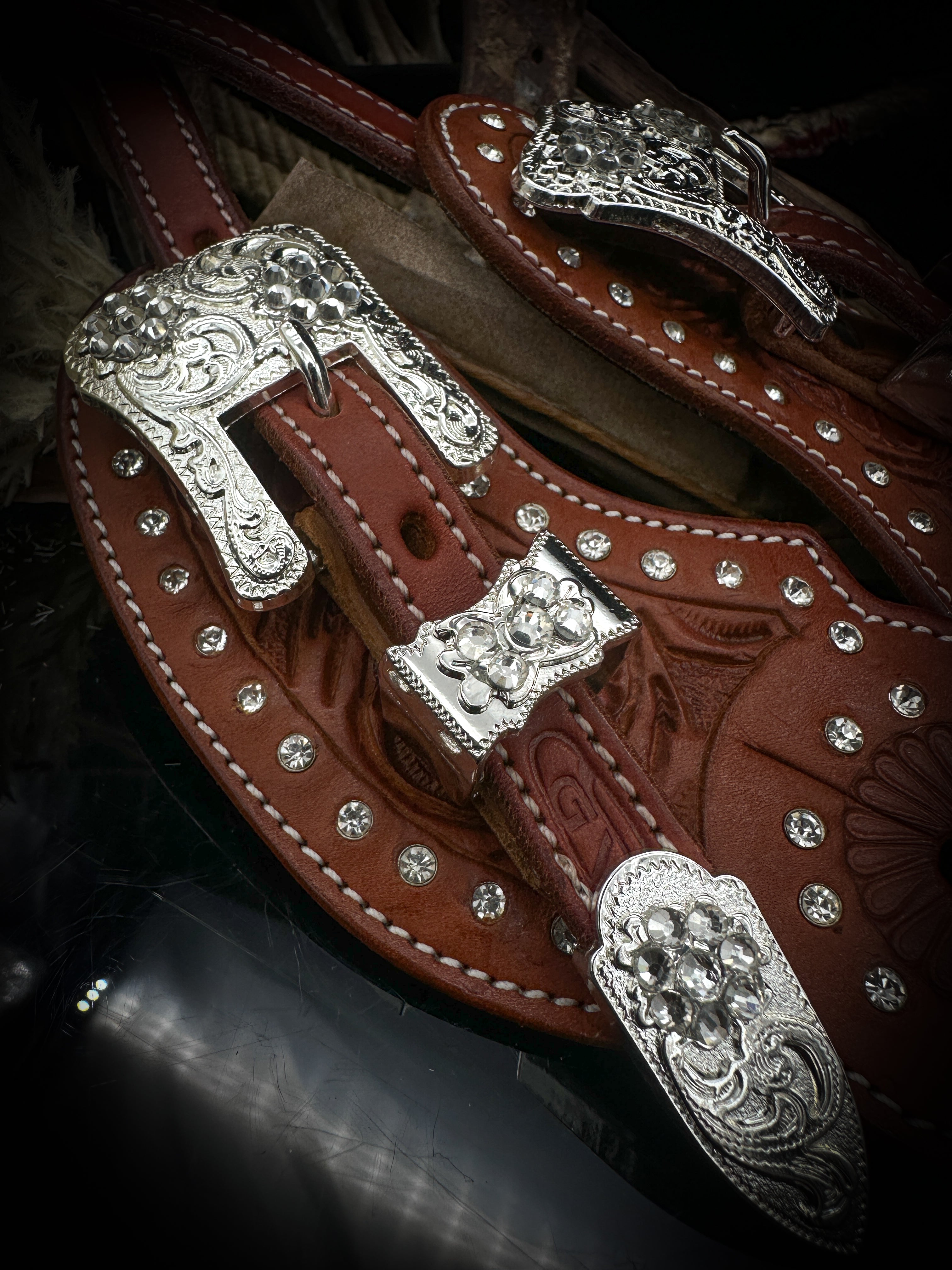Premium | Western spur straps | Silver