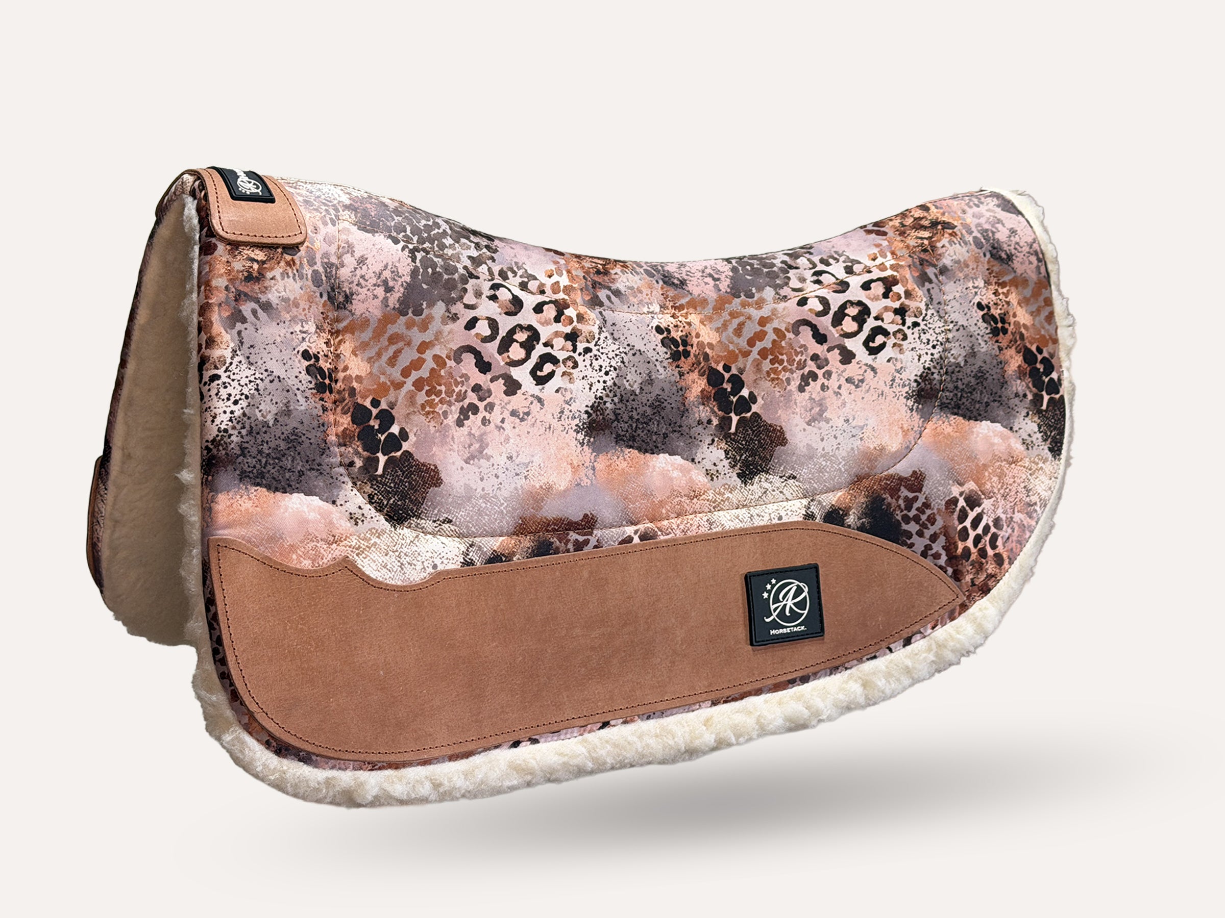 Canvas Western WorkPad | Round Skirt 70cm | Peach Panther | Light Leather