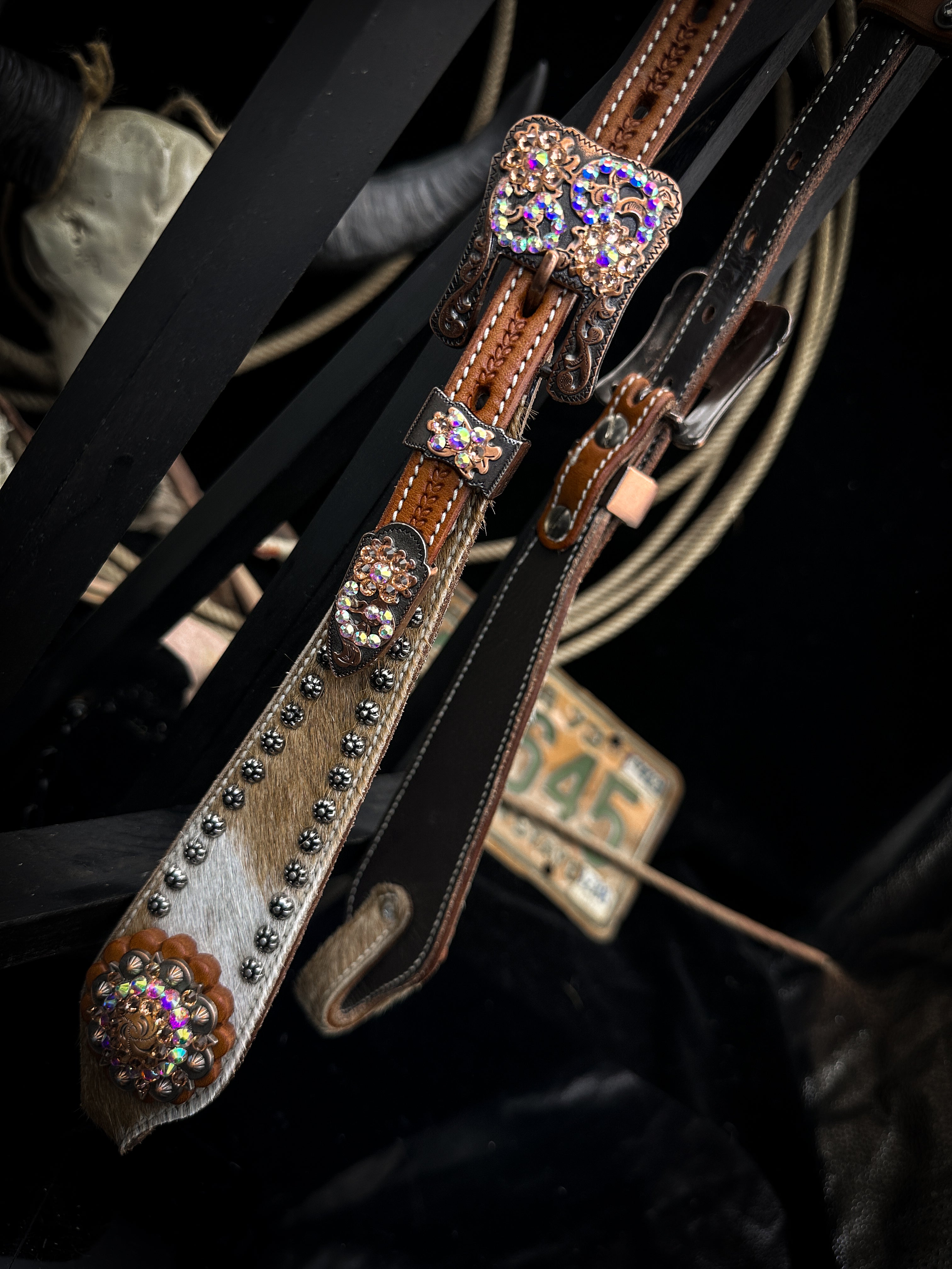 Premium | Westernzaum | Rindsleder Kupfer & Glanz