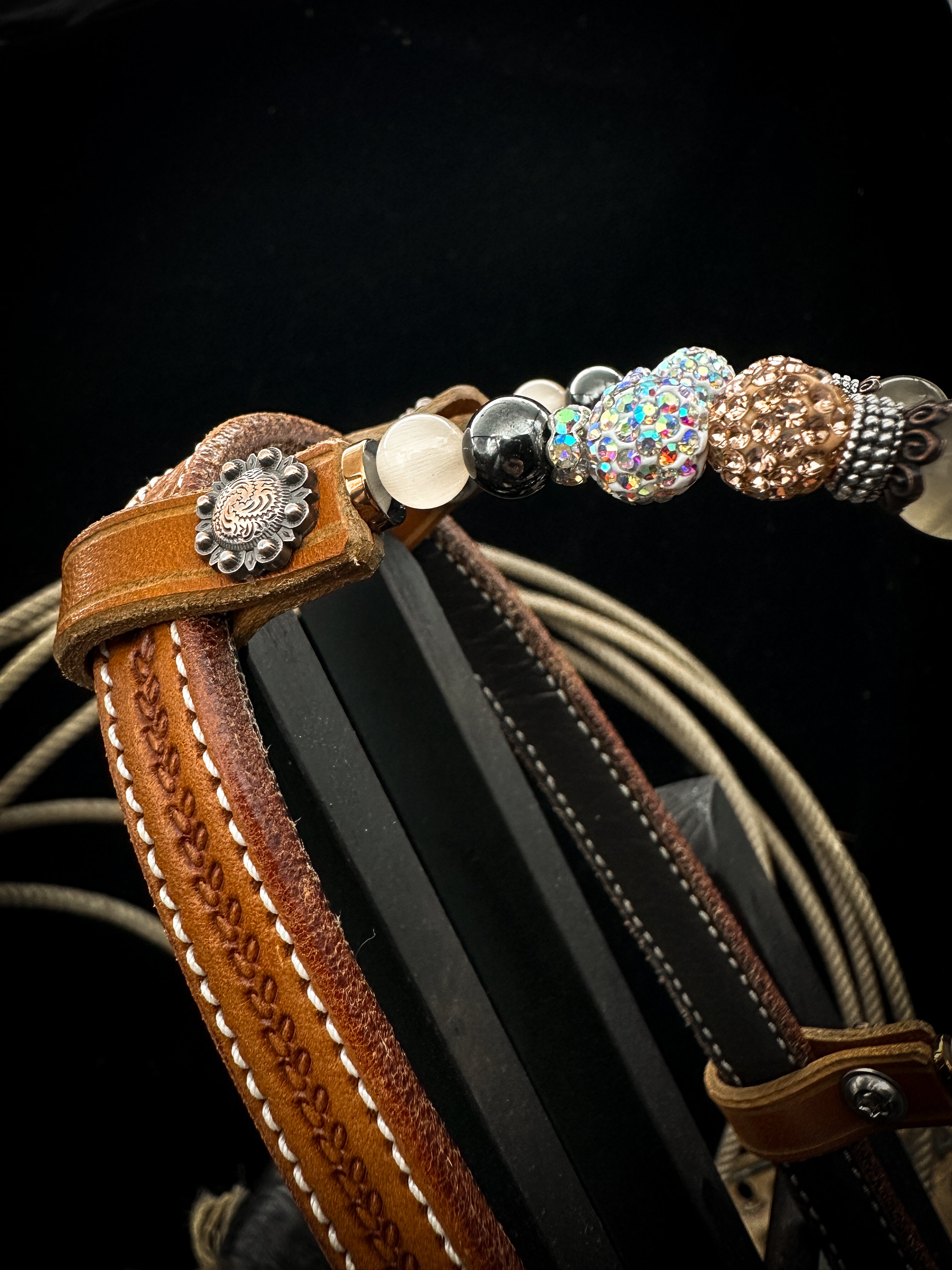 Premium | Westernzaum | Rindsleder Kupfer & Glanz