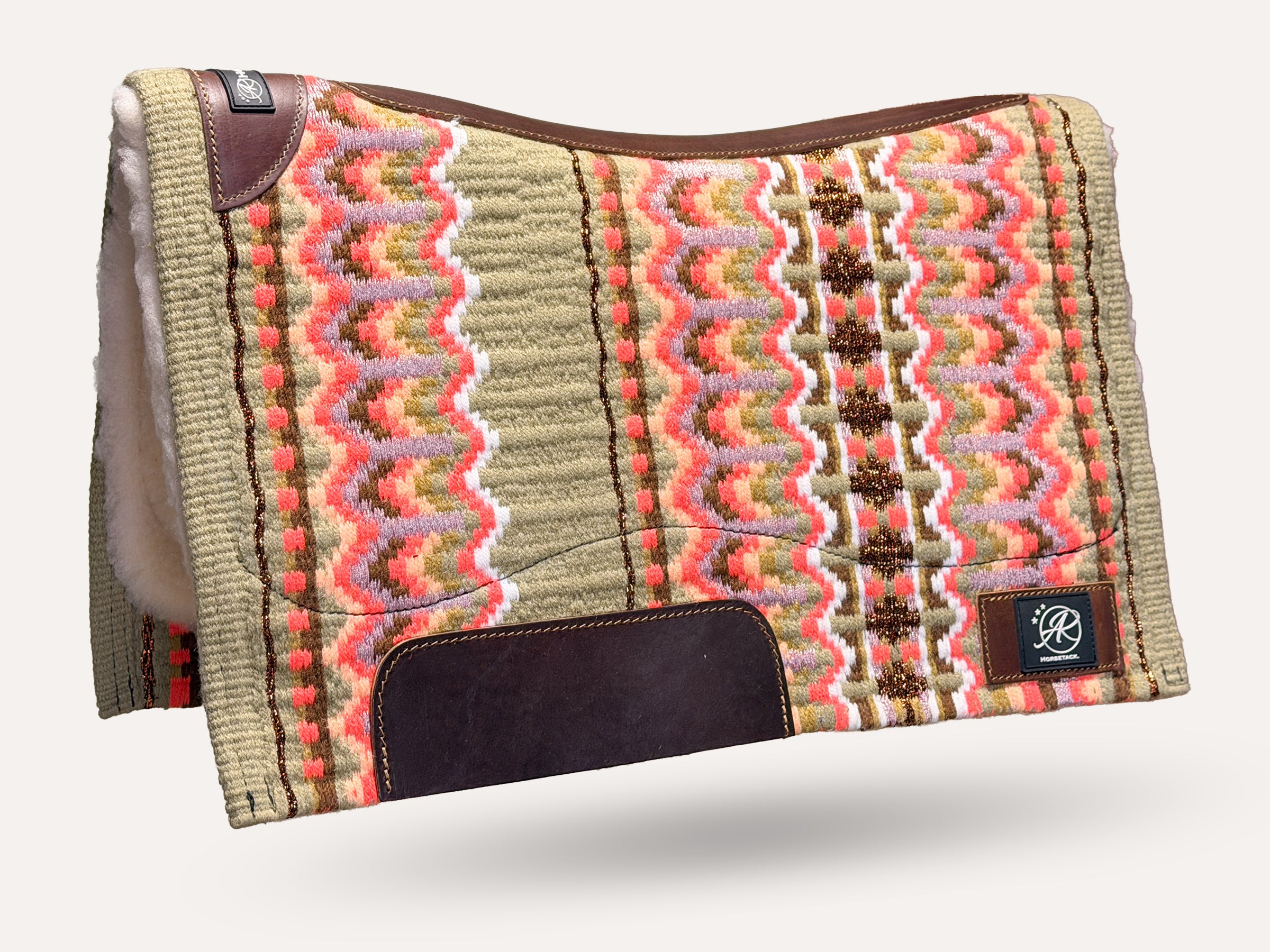 2in1 Show Pad | SHORT | contoured western pad | Sandstone Rose
