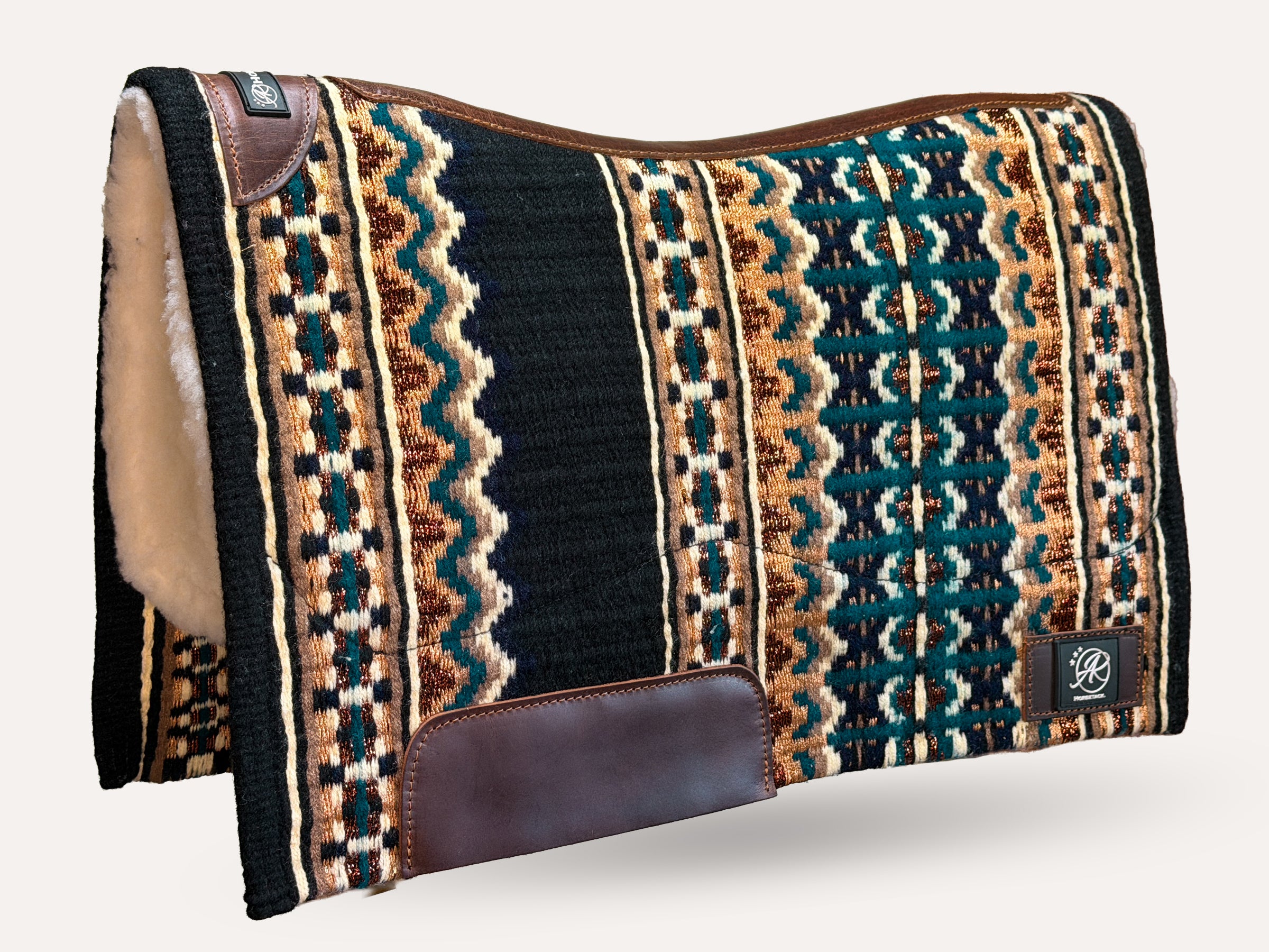 2in1 Show | Performance Western Pad | Teal Bronze Weave