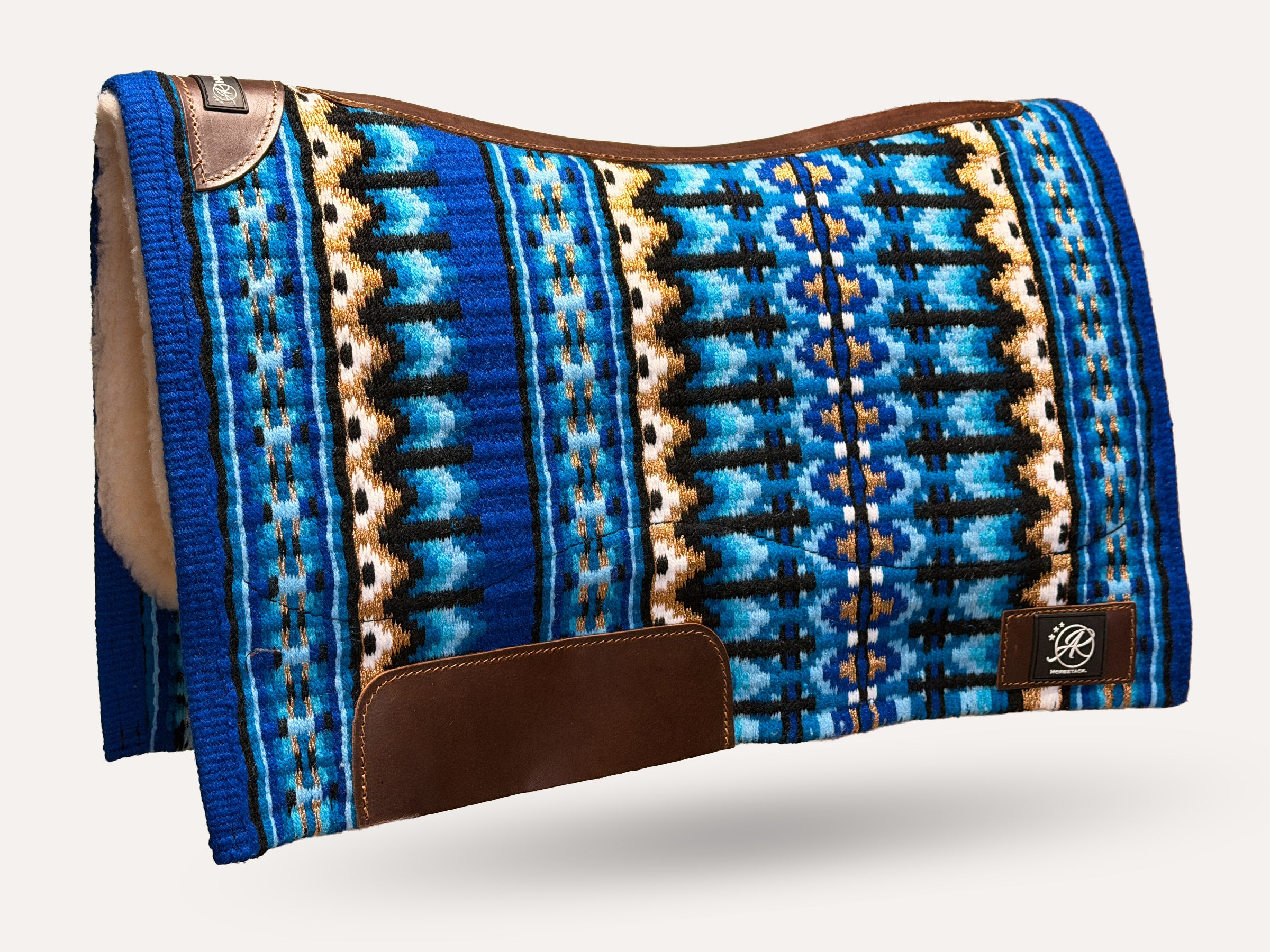 2in1 Show | contoured western pad | Aqua Gold