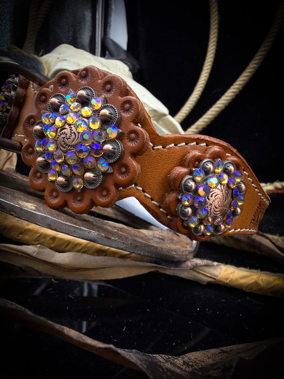 AR Dog Tack | Amber Shine | Western Collar | Size S