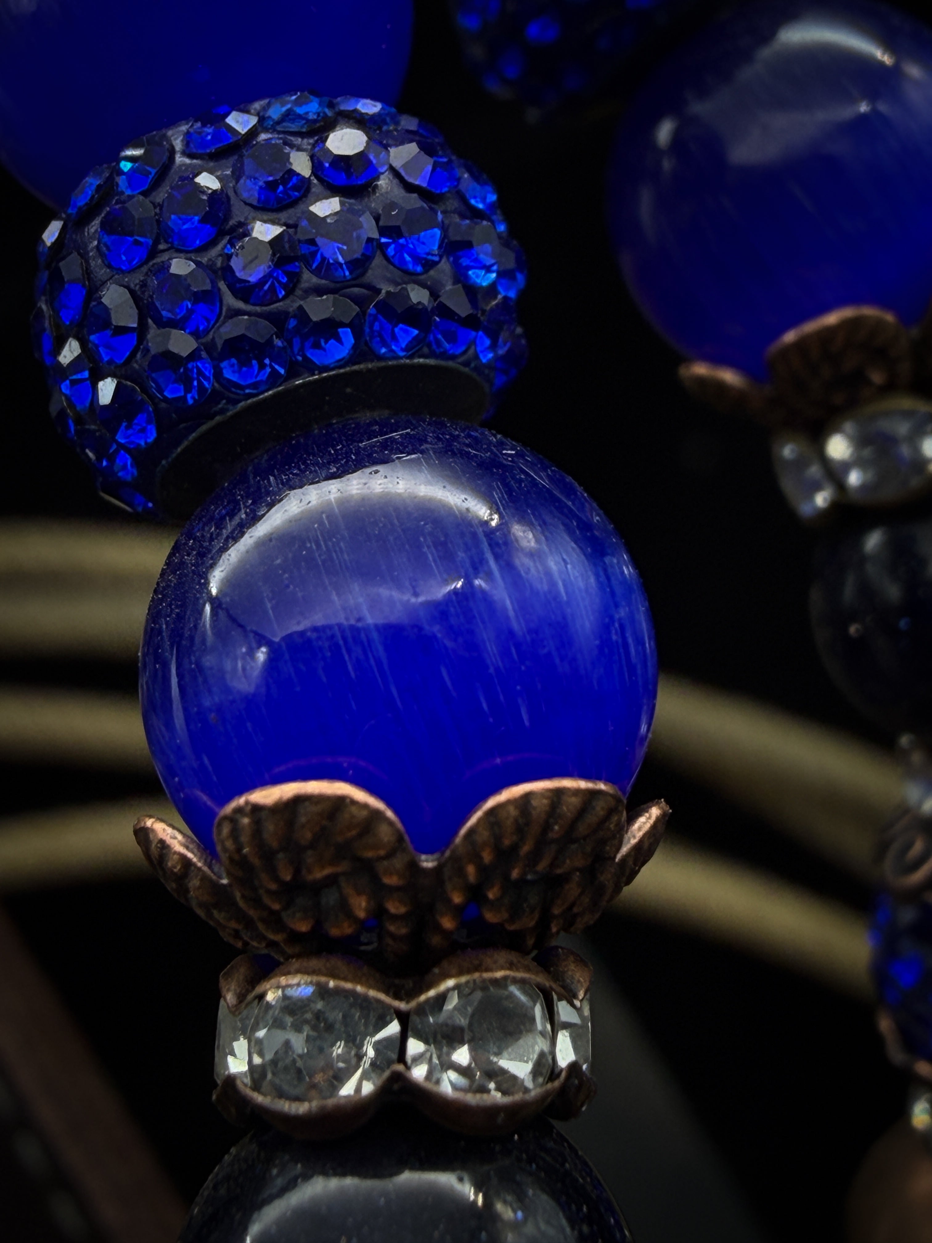 Premium | Western headstall | Dark Brown | Blue Ember Steel