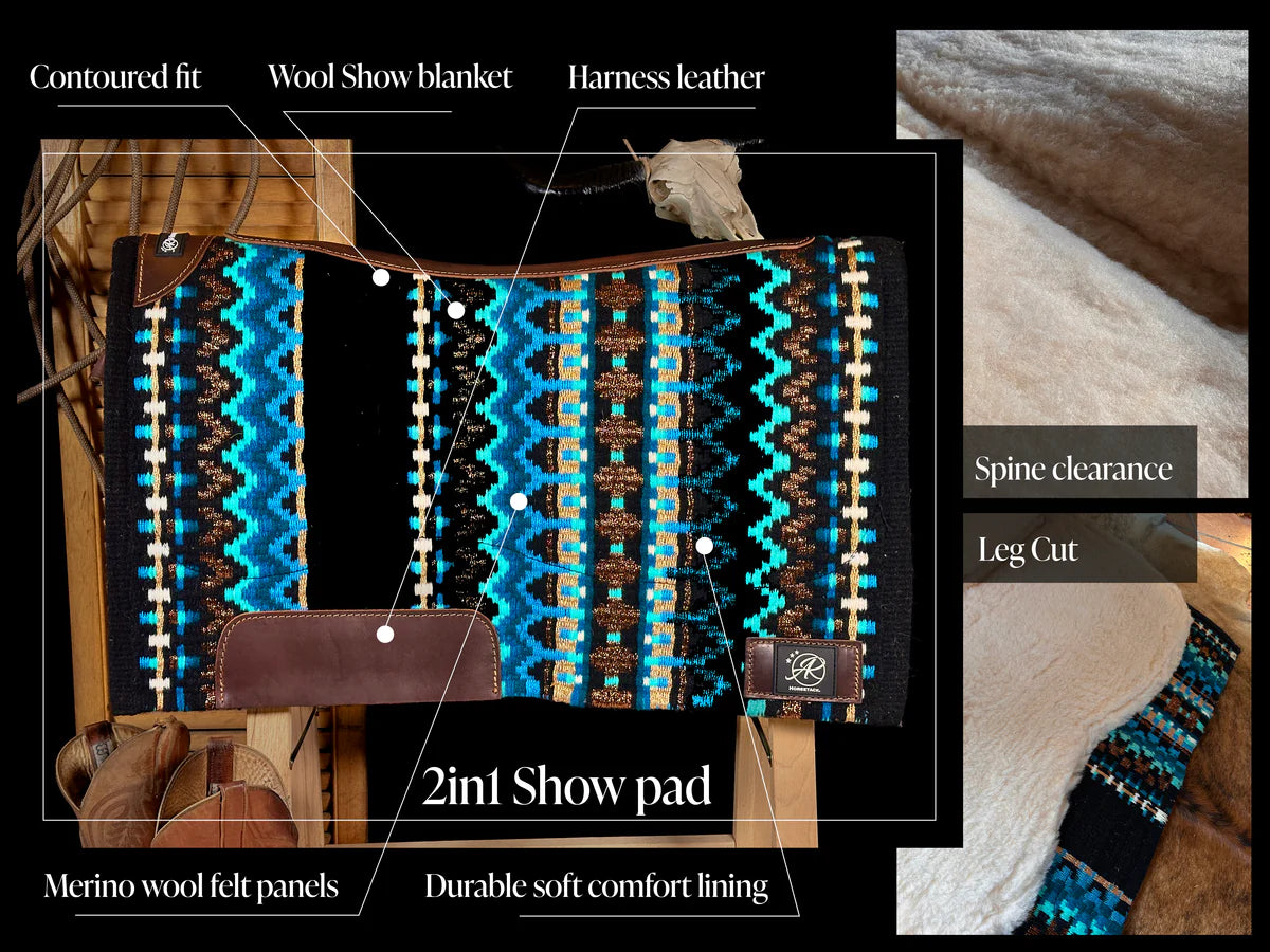 2in1 Show Pad | Show weave western |  Light green