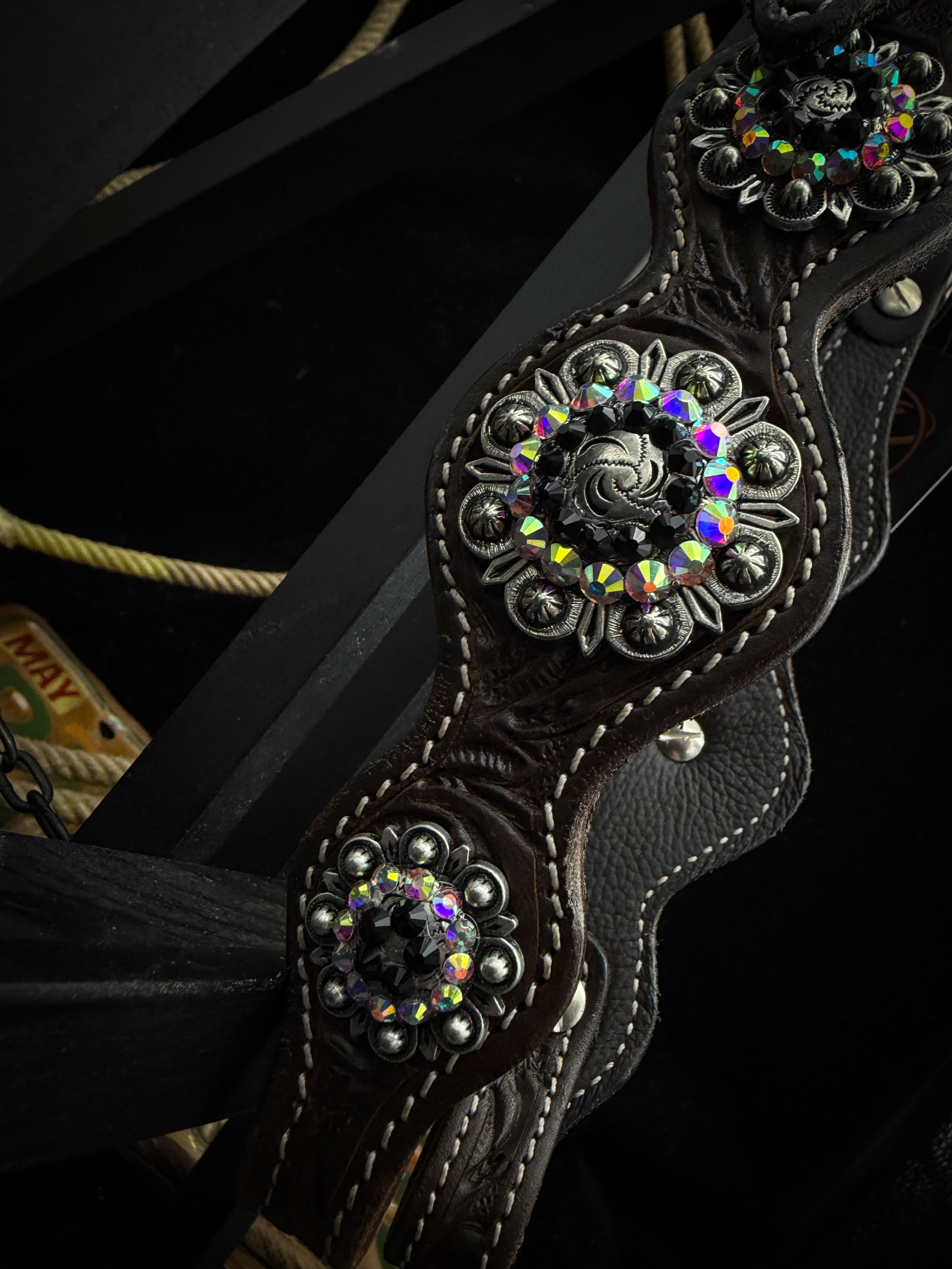 Premium | Western headstall | Antique Chestnut | Sunset Ember