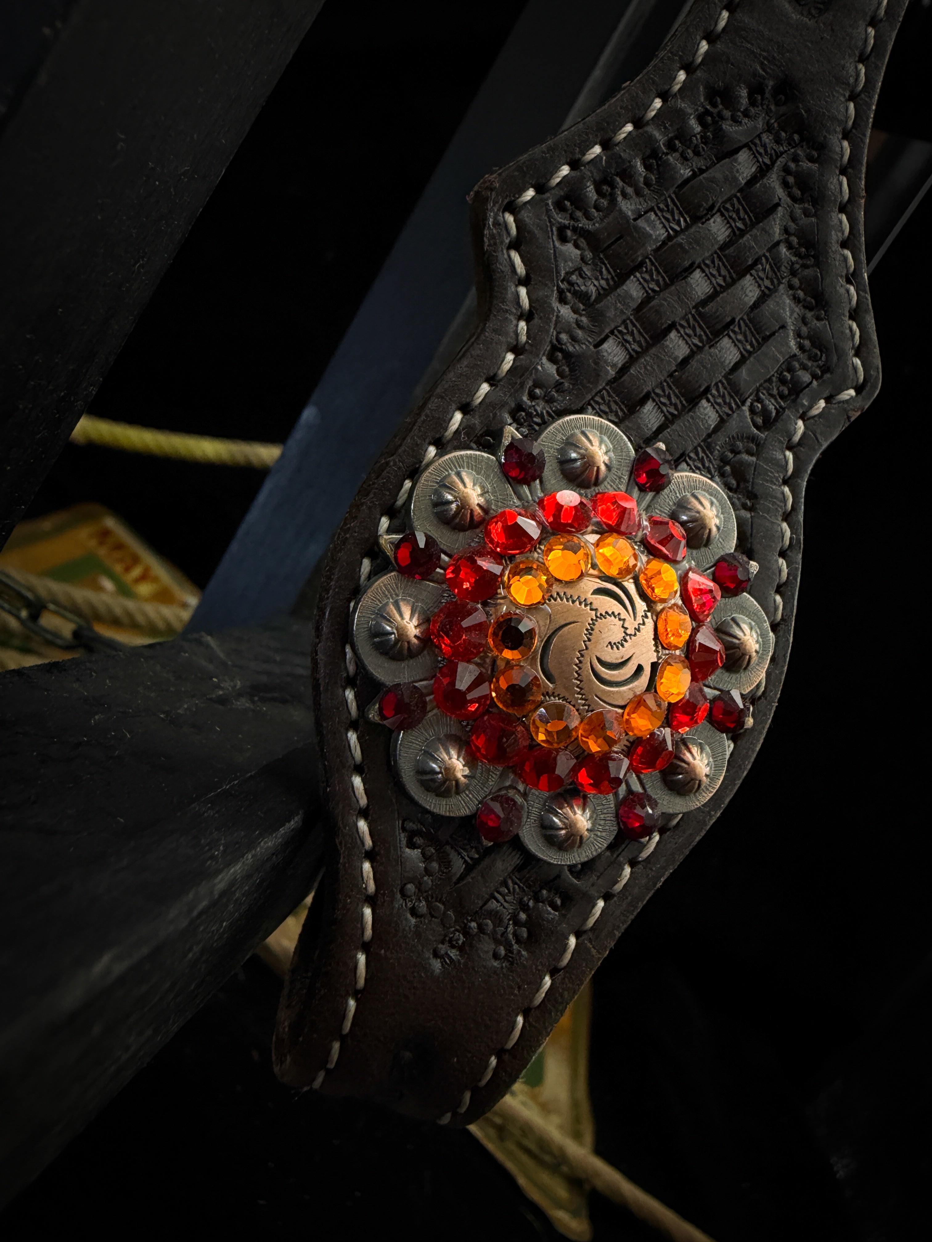 Premium | Western headstall | Antique Chestnut | Sunset Ember