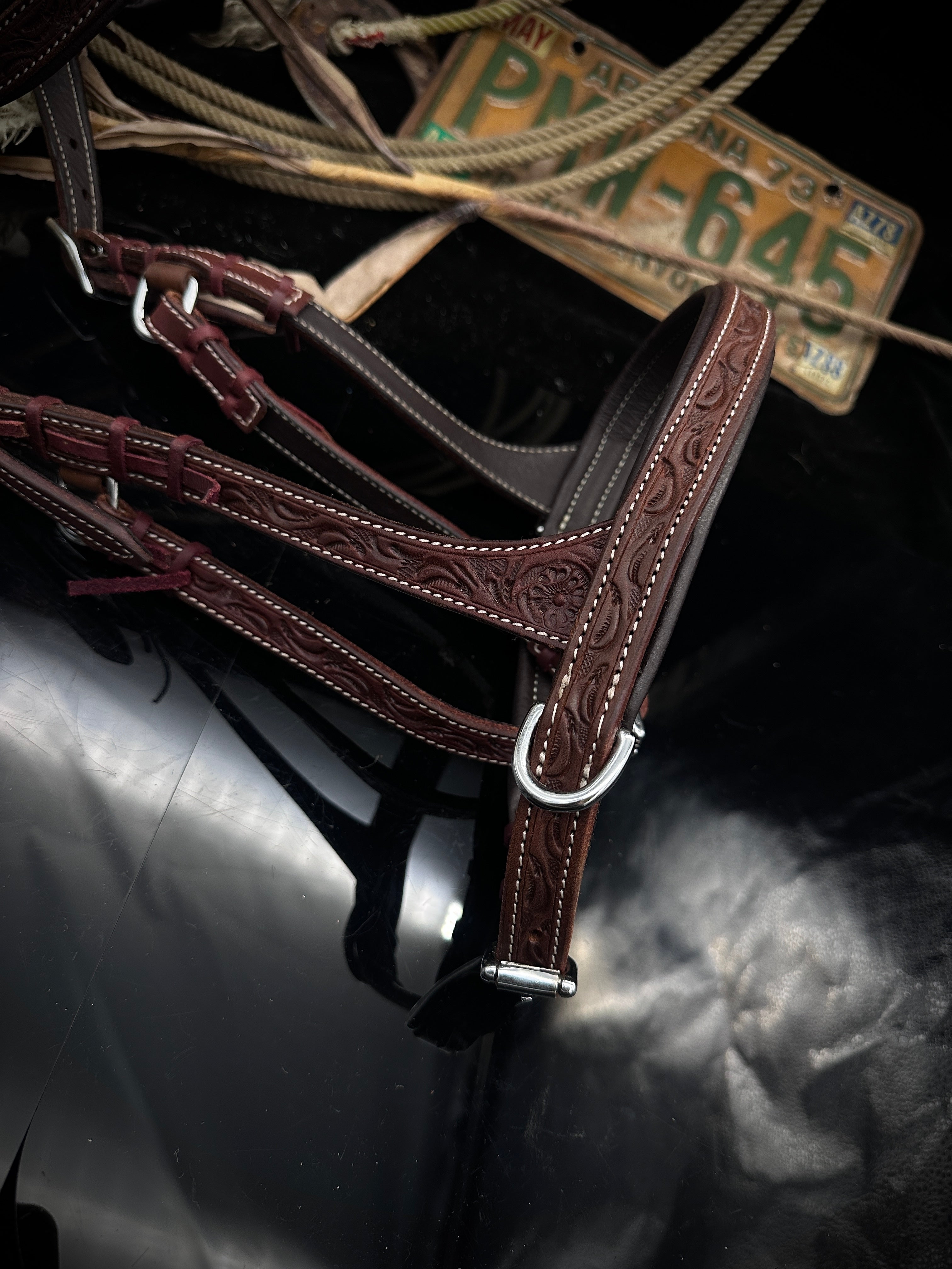 Basic | anatomical sidepull western bridle | Dark Chestnut