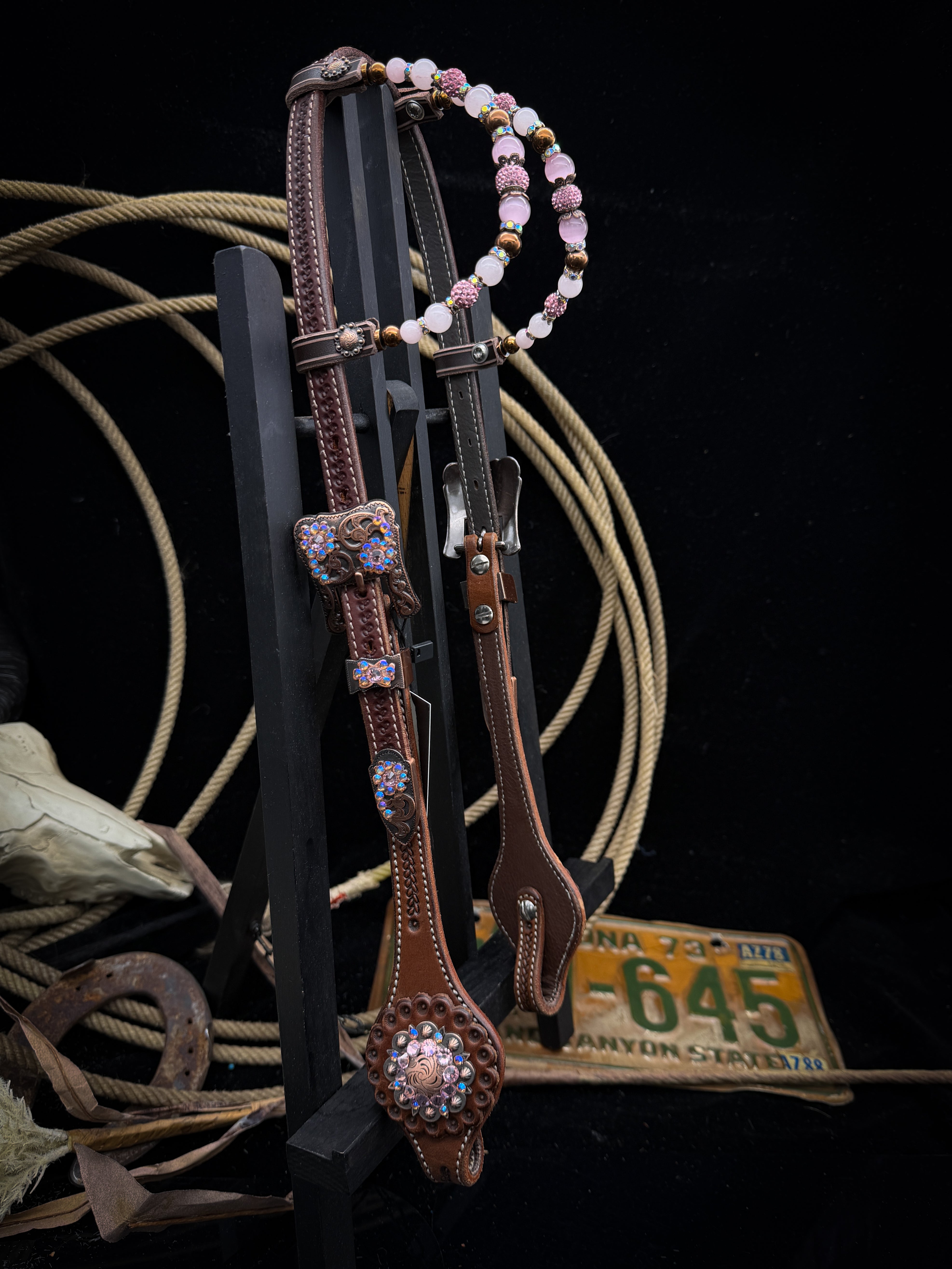 Premium | Rosewood Glow | Dark Chestnut Western Bridle