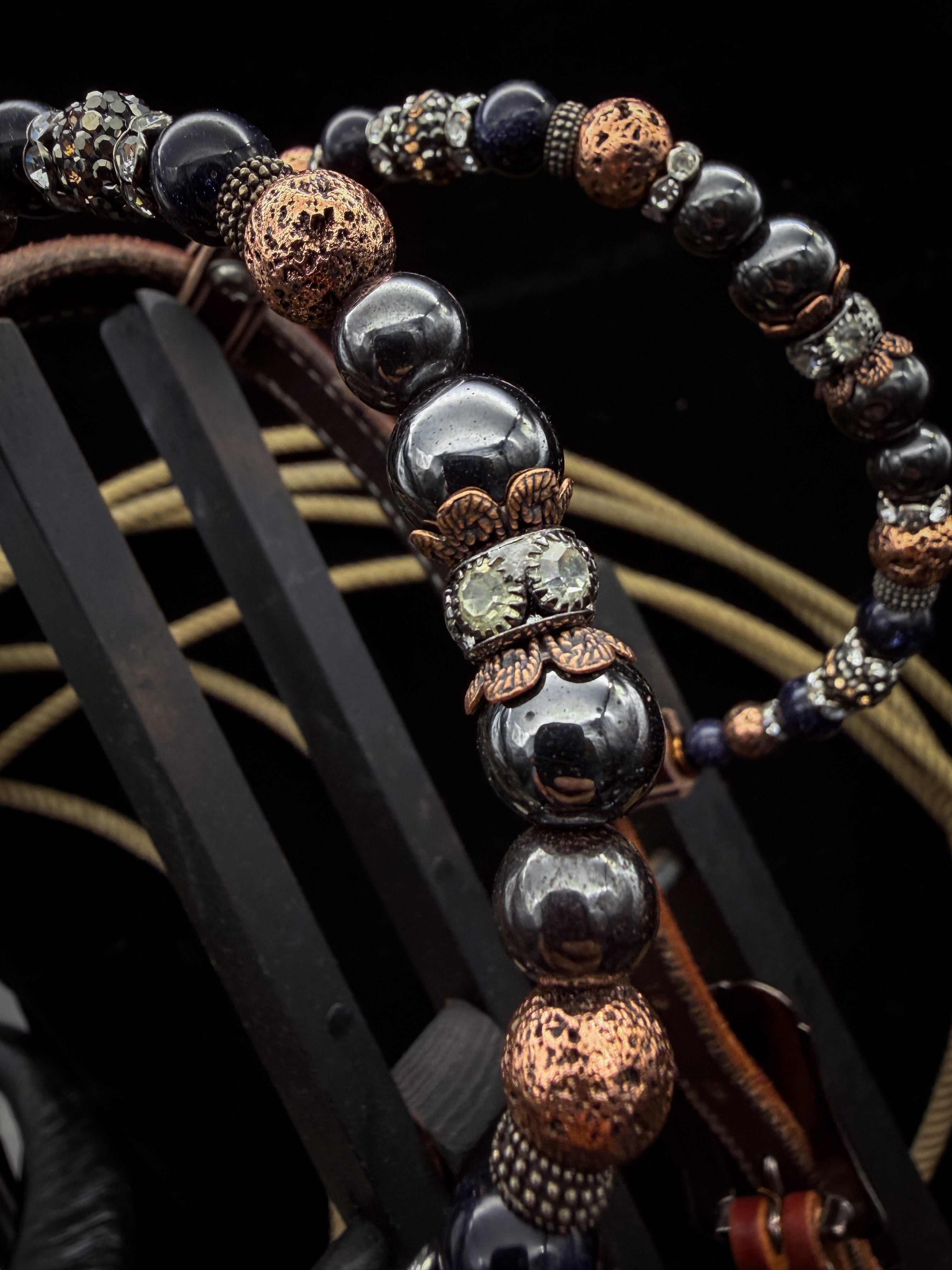 Premium | Midnight Ember | Antique Dark Chestnut Western Hoofdstel