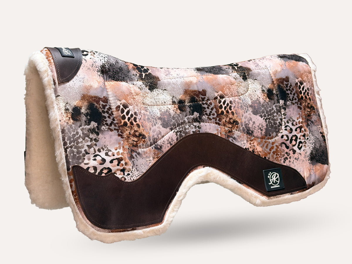 Canvas Western WorkPad | Close Contact | Peach Panther | Dark Leather