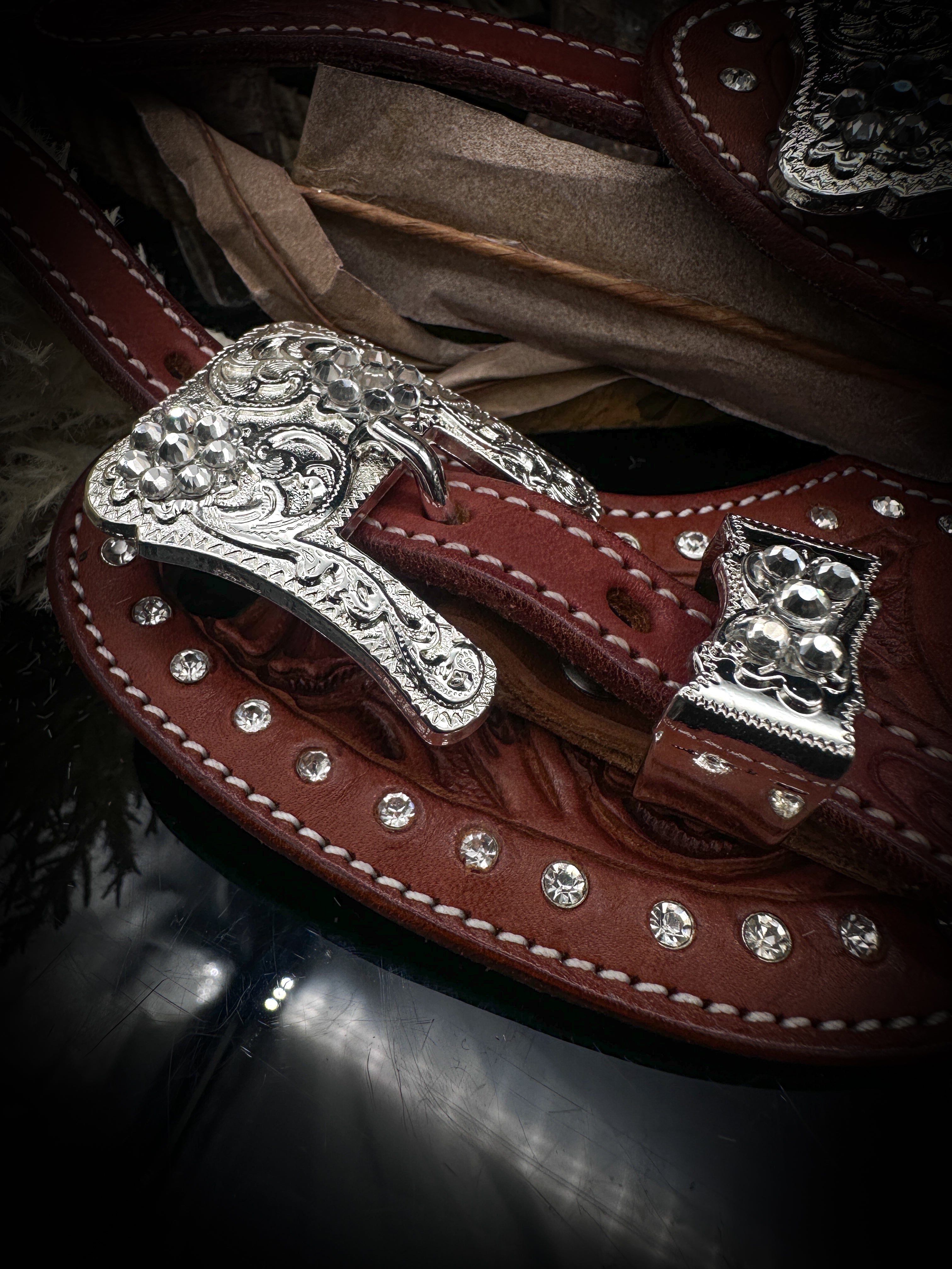 Premium | Western spur straps | Silver