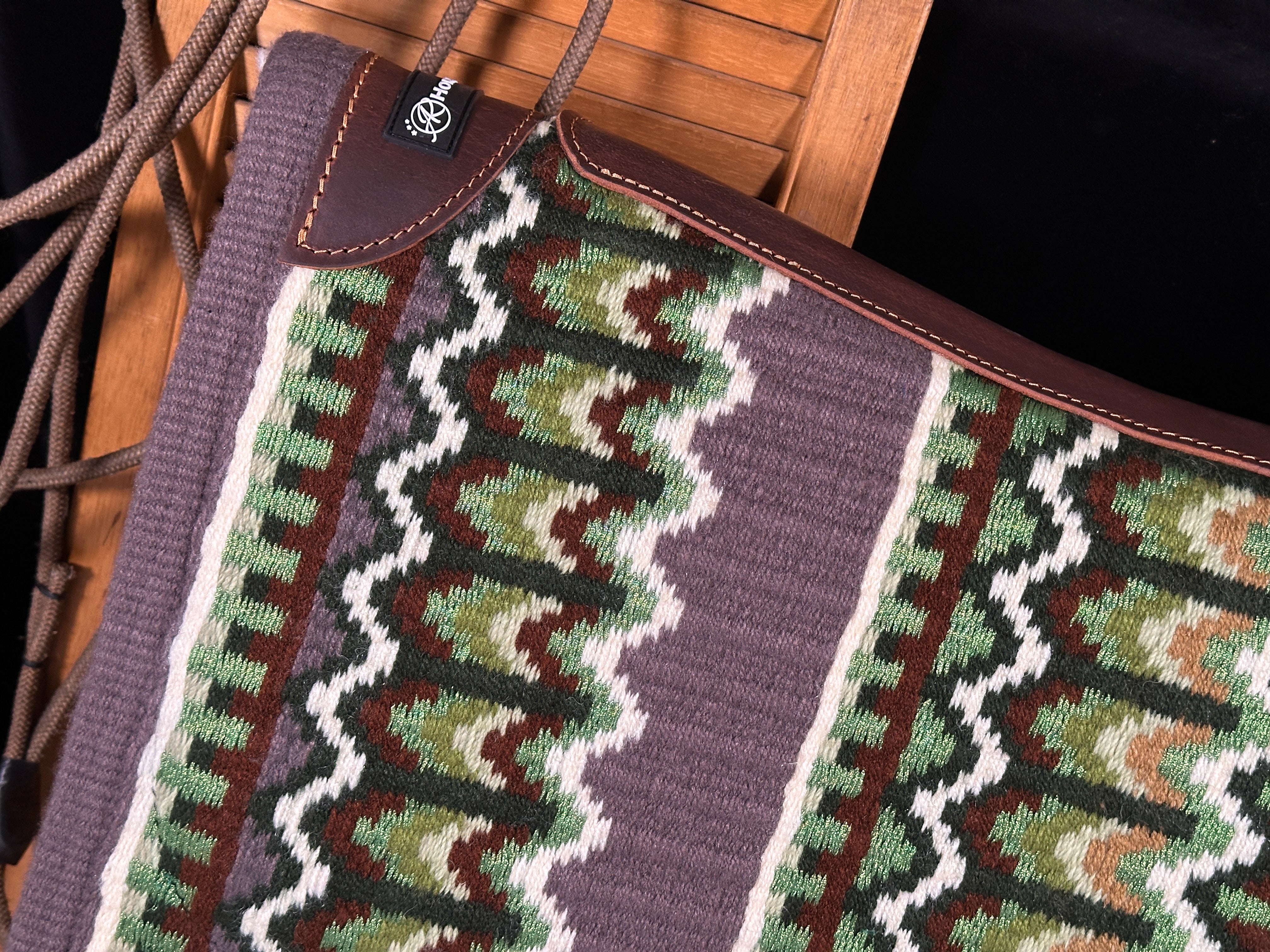 2in1 Show Pad | Show weave western | Green & Gray